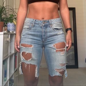 *Ripped Jean Bermuda Shorts